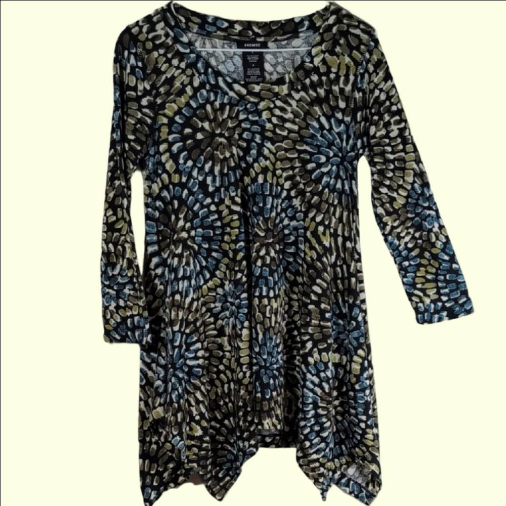 Premise Multicolor Patterned Tunic Top